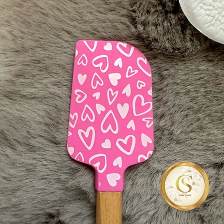 ملعقة سيلكون مع مسكه خشب