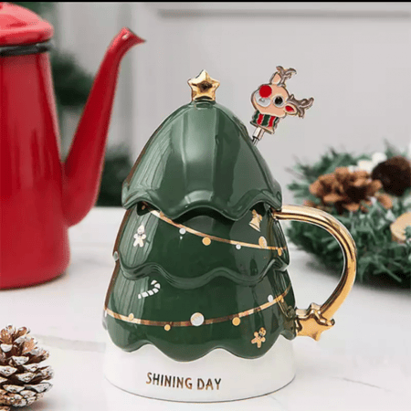 كوب شتوي بشكل شجره