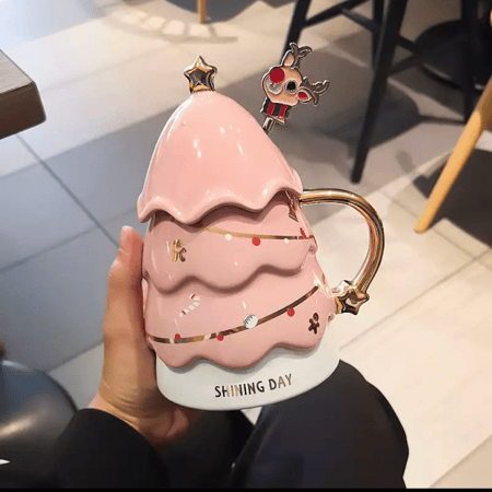 كوب شتوي بشكل شجره