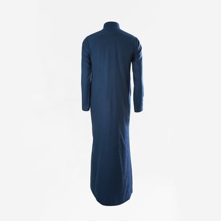 (فصل ثوبك وانت في بيتك) ثوب شتوي يقماش جوخ ثقيل رقبه ساده مربعه زرار باين تطريز ثلاثي