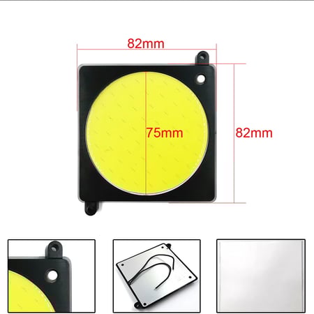 لد مربع 12v-24v أبيض