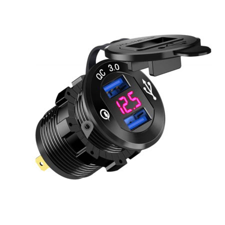 شاحن سريع منفذين مع قاريء