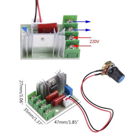 منظم جهد دايمر 220V 2000W