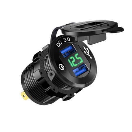 شاحن سريع منفذين مع قاريء