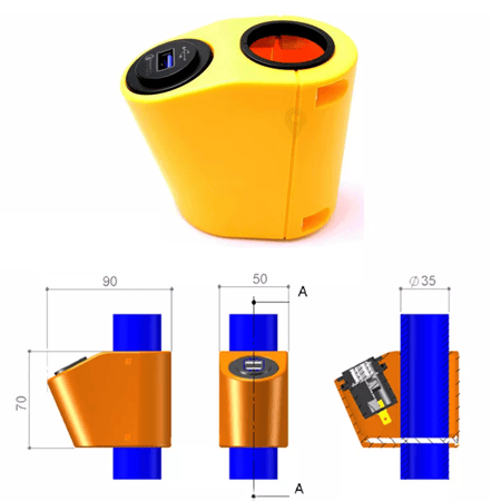 حامل يوسبي على عامود