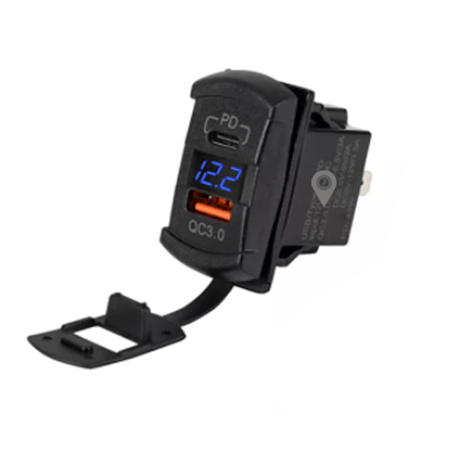 شاحن مستطيل روكر مع تايب سي مع قاريء