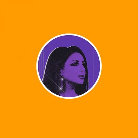 ستيكر أنغام بلون بنفسجي فاتح تصميم أنيق ولمسة فنية جذابة