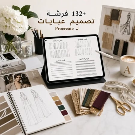 فرش تصميم العبايات procreat brush