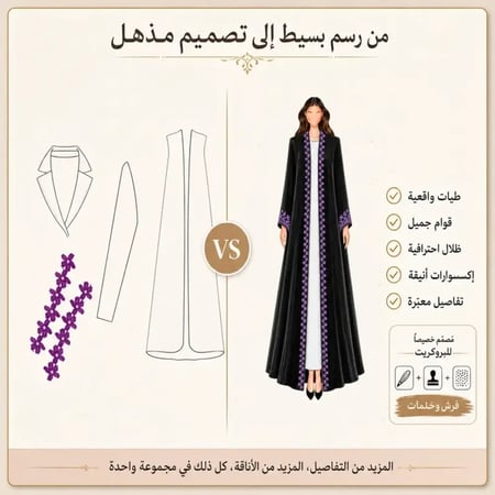 فرش تصميم العبايات procreat brush