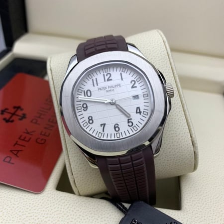 ساعة باتيك فيليب ربل بني مينا ابيض