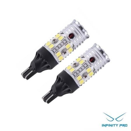 طقم لمبات ليد ابيض مقاس T15 921 LED Back up