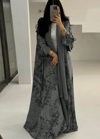 عباءة كاجوال ذات ربطة خصر