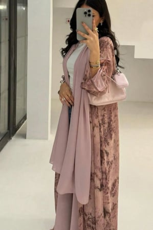 عباءة كاجوال ذات ربطة خصر