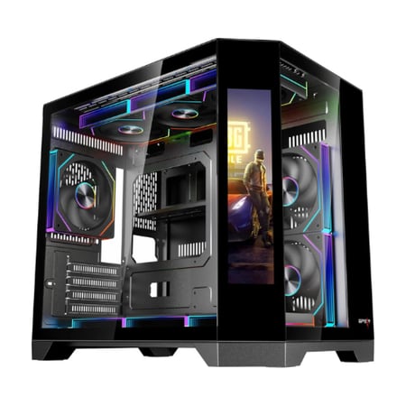 كيس كمبيوتر  DOST 60 Mini من SPEAR مع شاشة ثانوية بحجم 9.2 بوصة – أسود