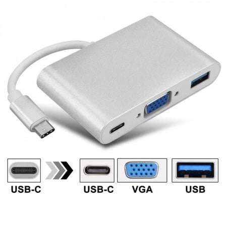 محول 3 في واحد Type-c إلى VGA