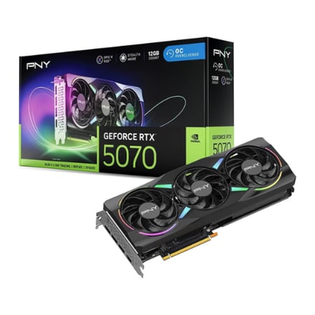 كرت شاشة PNY RTX 5070 OC EPIC-X RGB سعة 12GB