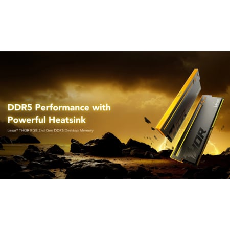 ذاكرة رام - Lexar THOR RGB 2nd Gen - الجيل الثاني - DDR5 - 32GB (2×16GB) بسرعة 6000MHz