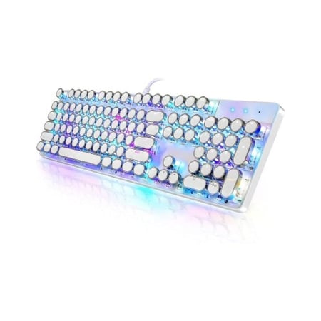 لوحة مفاتيح ميكانيكية للالعاب 104 مفاتيح مع مفتاح أزرق  ARGB سلكية عربي