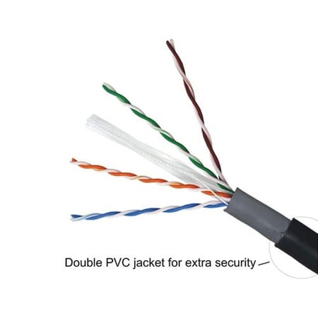 كيبل شبكة كات 6 شيلدد تمديد خارجي مقاوم للشمس 305 متر