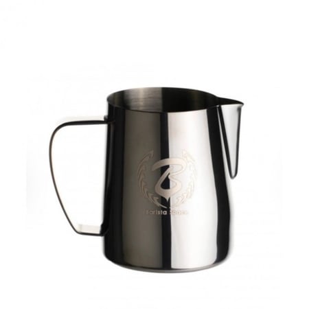 إبريق تبخير الحليب اسود تيتانيوم بسعة 350 مل باريستا سبيس