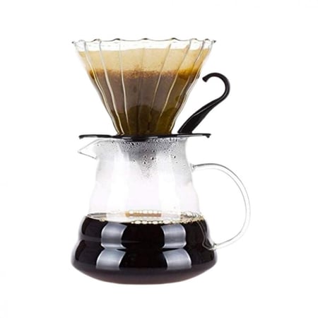 قمع ترشيح V60 زجاج اسود حجم 02-621