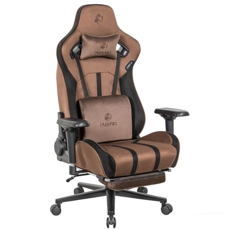 Velvet Camry Brown Game Chair From Leaderschairs