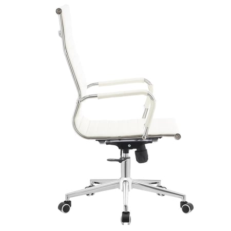 White Pu Aqua Office Chair
