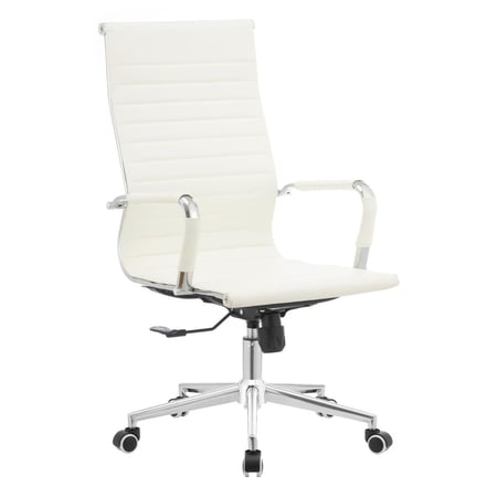 White Pu Aqua Office Chair