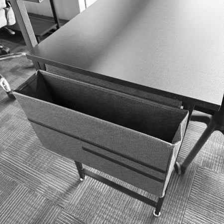 923-مكتب ثابت سطح أسود مع رف علوي 110*45*75/95