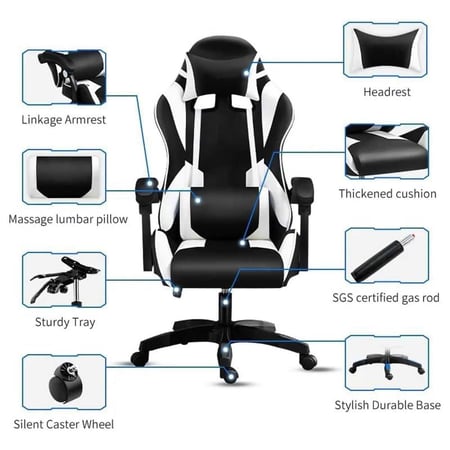 492- كرسي قيمنق ألفا مخمل أسود مع مسند قدم