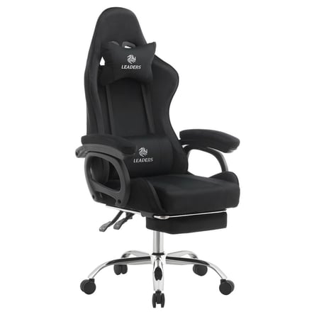 Alfa Black Velvet Game Chair from Leaderschairs