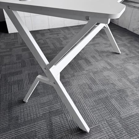 927-مكتب ثابت سطح أبيض ميلامين 120*60*73