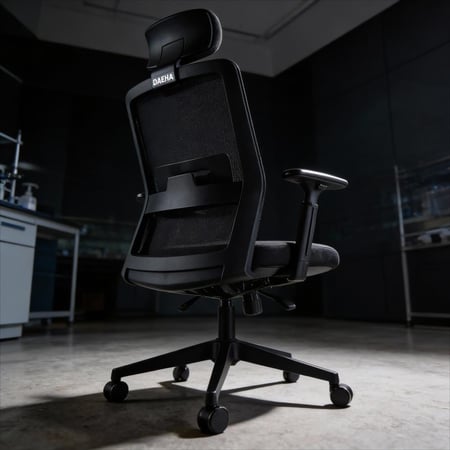 454-كرسي مكتب كوري أسود DAEHA  - ايلي