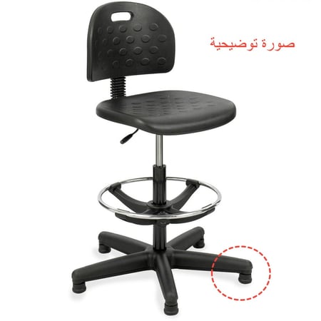 472-قواعد بلاستيك نايلون 50ملم (طقم) لقواعد الكراسي الخماسية