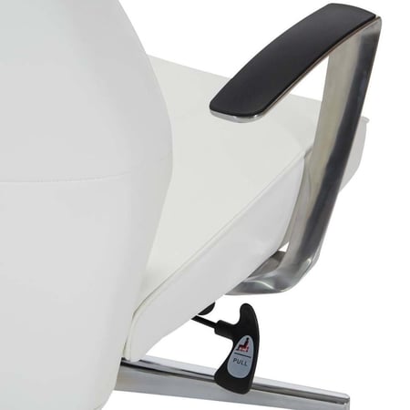 318- كرسي مكتب لكس من الجلد الأبيض