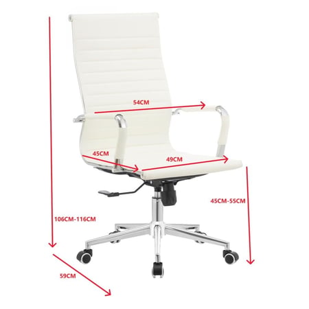 White Pu Aqua Office Chair