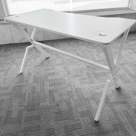 927-مكتب ثابت سطح أبيض ميلامين 120*60*73