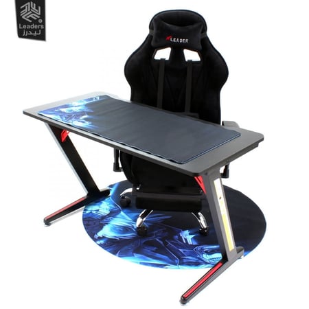 807 - ماوس باد و لبادة أرضية كرسي أسود و سماوي