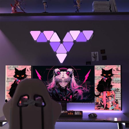 triangular wall light for gaming