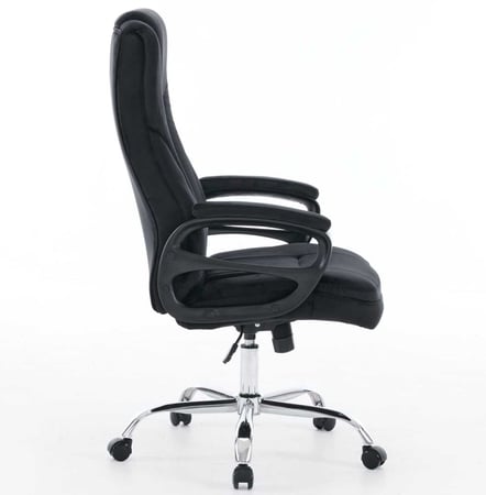 529-Leaders Black Velvet Office Desk Chair