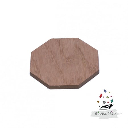 392 - كوستر خشب للسكب مضلع 10سم