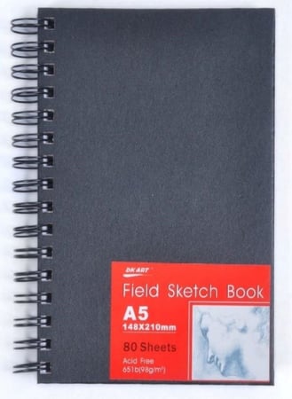 دفتر رسم A5 بغلاف صلب ورق 98جم/م2