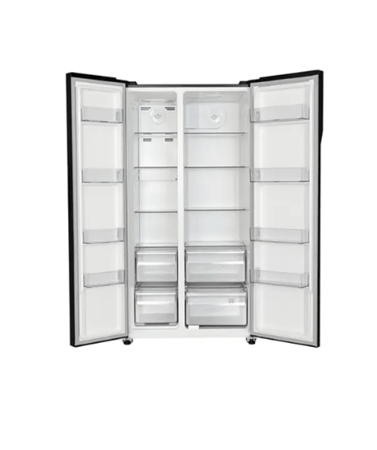 ثلاجه جنرال سوبريم انفيرتر بابين دولابى 18.4 قدم اسود استيل