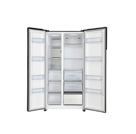 ثلاجه جنرال سوبريم انفيرتر بابين دولابى 20.5 قدم اسود استيل