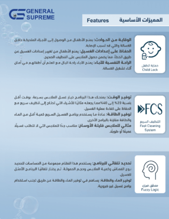 غساله جنرال سوبريم أوتوماتيك 19 كيلو فتحه علوية ، 8 برامج اللون فضي غامق.