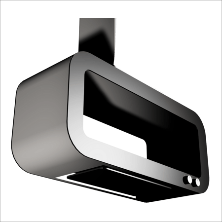 شفاط البا جزيرة 40 سم سلندر نجفة