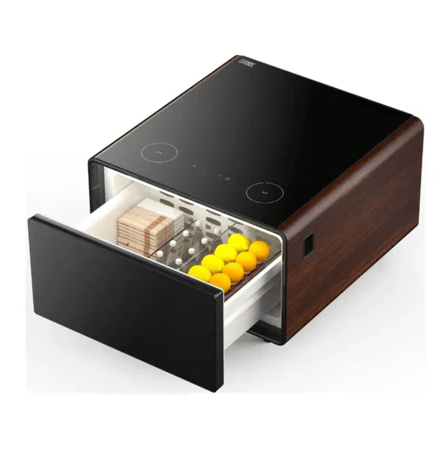 طاولة ذكية اكسبير مع ثلاجة مدمجة 65 لتر خشبي