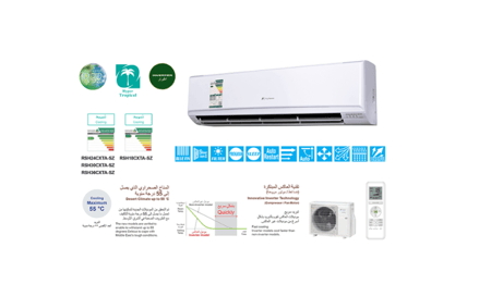 مكيف سبيلت فوجي انفيرتر 36000 وحدة 3 طن حار بارد