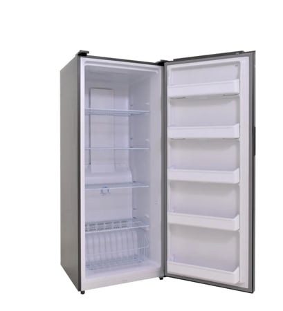 فريزر واقف شباك جي في سي برو  510 ليتر سلفر