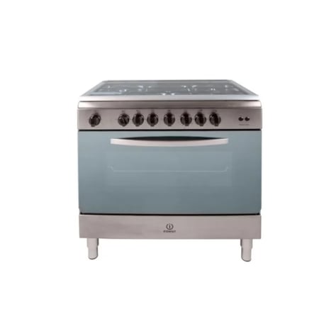 فرن  انديست فولاذ مقاوم للصدأ امان كامل 90*60 سم 5عيون اشعال تلقائي غاز صنع في ايطاليا